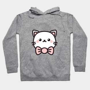 Cute cat with bow Hoodie